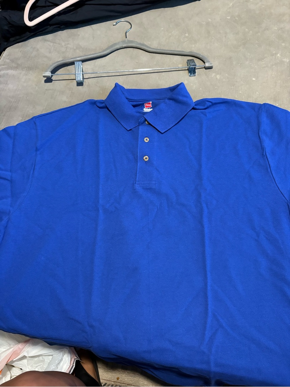 Hanes Men's Polo Shirt in Royal Blue